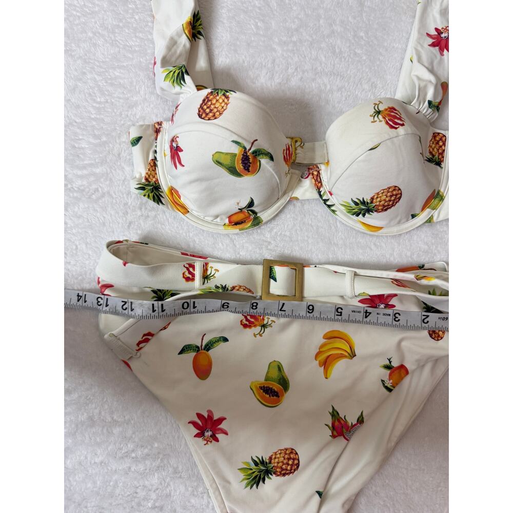 WeWoreWhat Claudia Top Emily Bottom Tropical Fruit Bikini Set S/M - Picture 6 of 9